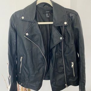 Black leather jacket